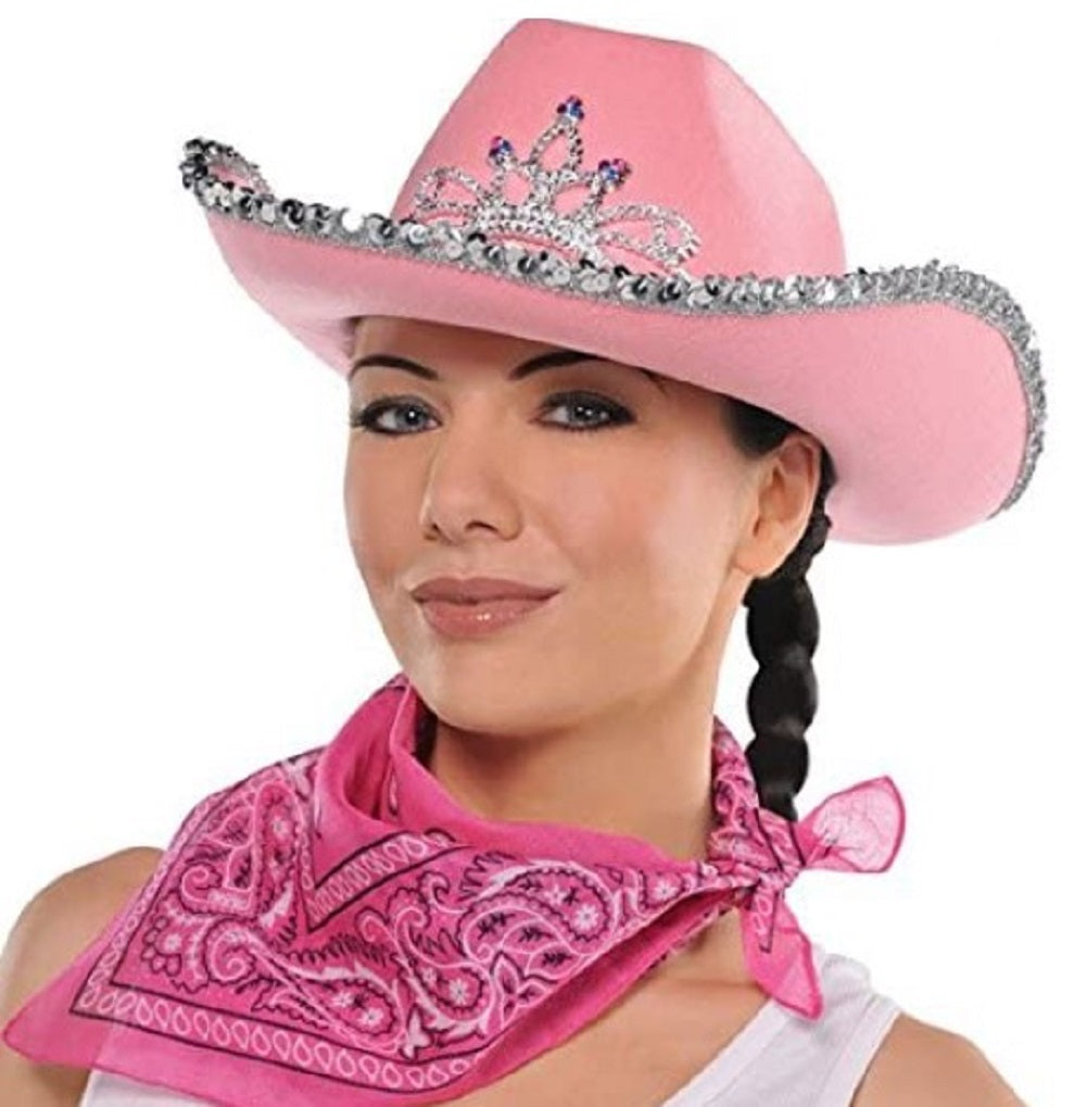 Pink Paisley Bandana - Cowgirl - Versatile - Costume Accessory - One Size