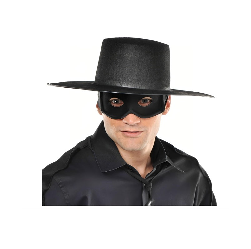 Black Eye Mask - Fabric - Zorro - Bandit - Costume Accessory - One Size