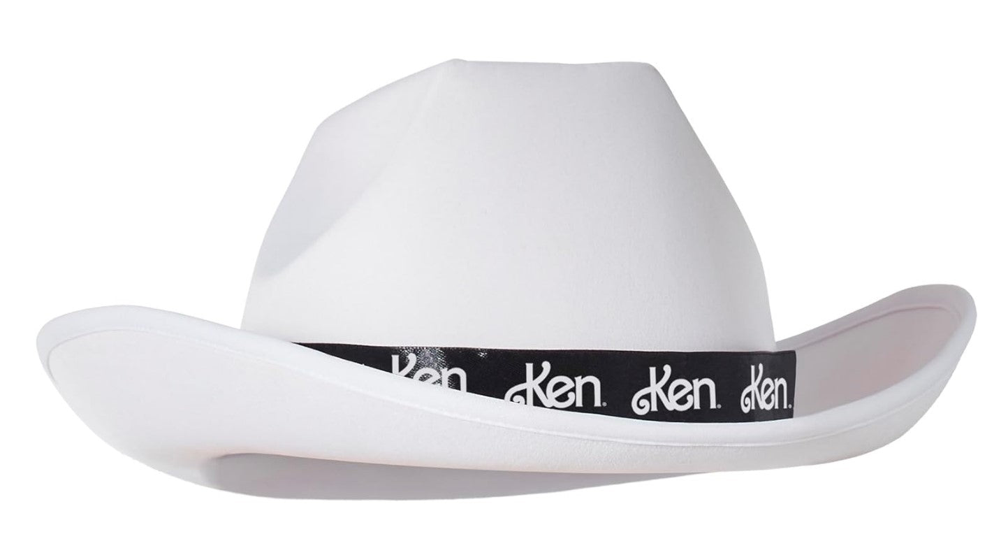 Sombrero de Vaquera Barbie y Ken - Unisex - Blanco - Accesorio para Disfraz - Adulto