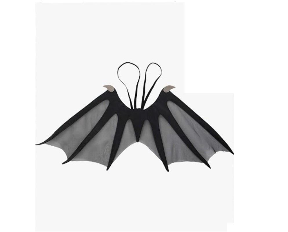 Bat Wings - Felt Mesh - Black - Vampire - Costume Accessory - One Size