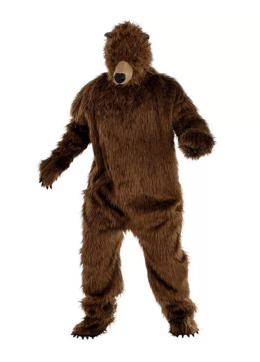 Bear Mascot - Brown - Faux Fur - Animal - Mascot - Costume - Men - One Size