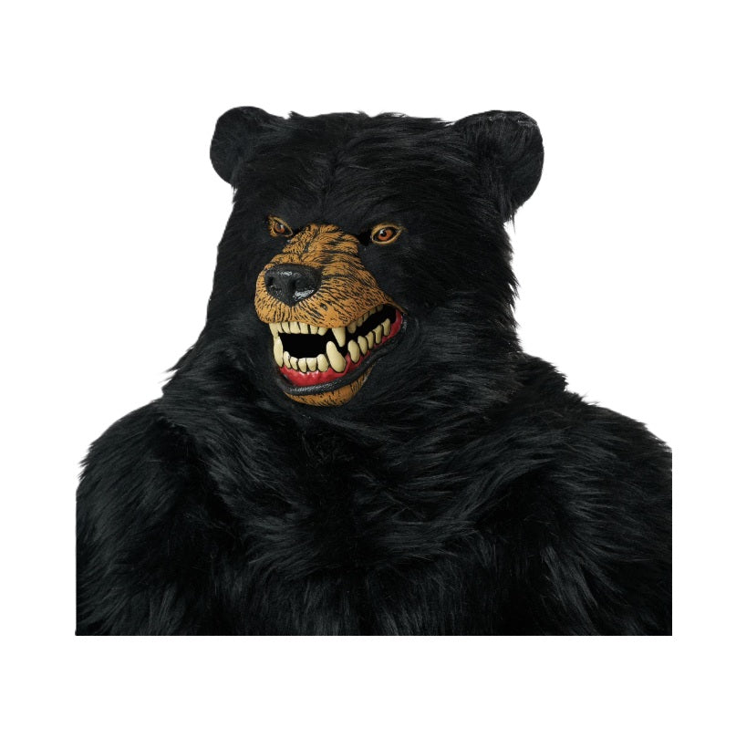 Bear Mask - Ani-Motion Mouth Mover - Costume Accessory - Brown or Black