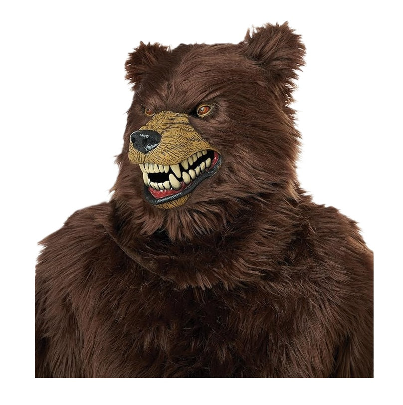 Bear Mask - Ani-Motion Mouth Mover - Costume Accessory - Brown or Black