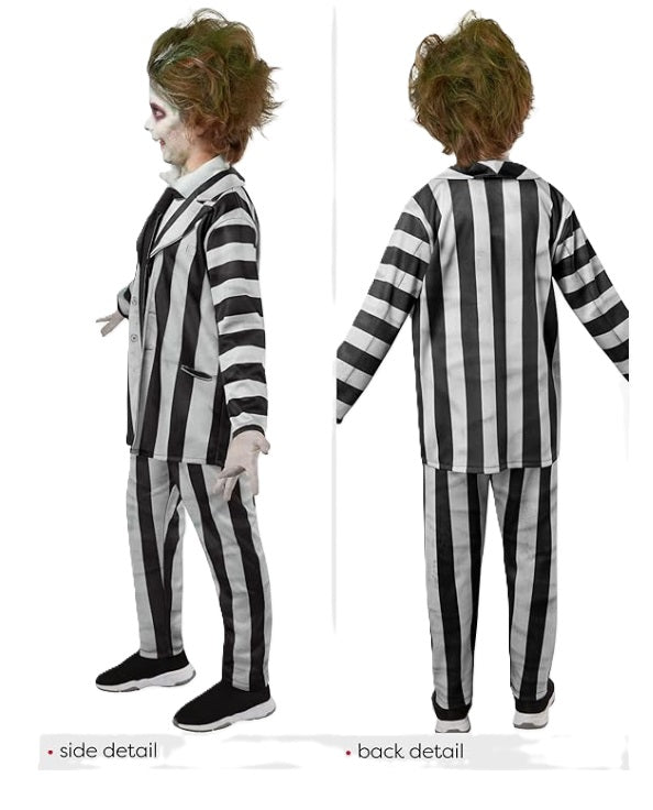 Beetlejuice Costume - Beetlejuice Beetlejuice - Deluxe Costume - Child - 3 Sizes