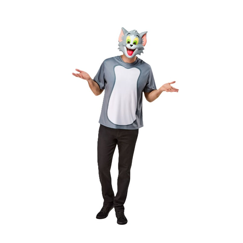 Tom the Cat - Tom & Jerry - Ben Cooper T-Shirt Mask - Unisex Costume - One Size