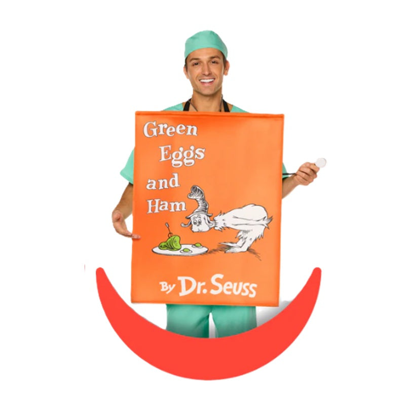 Dr. Seuss Green Eggs and Ham Book Cover Tunic - Costume - One Size