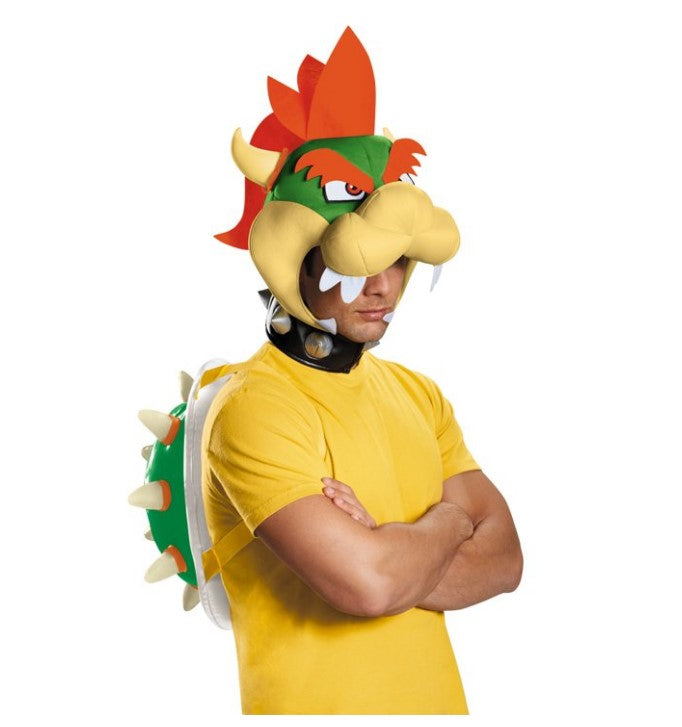 Bowser Kit - Super Mario Bros - Headpiece - Shell - Costume Accessories - Adult