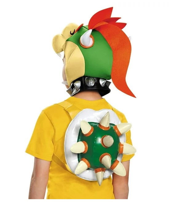 Kit Bowser - Super Mario Bros - Capucha - Concha - Accesorios para disfraces - Talla infantil