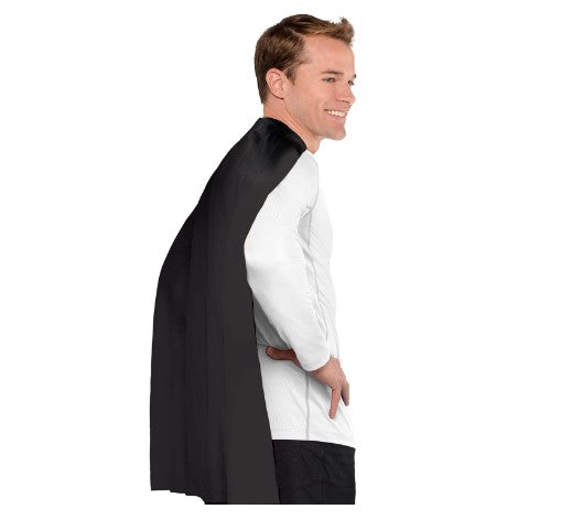 Cape - 30" - Black - Vampire - Witch - Sports - Costume - One Size