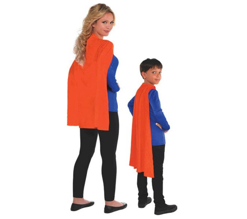 Cape - 30" - Orange - Superhero - Sports - Costume - One Size