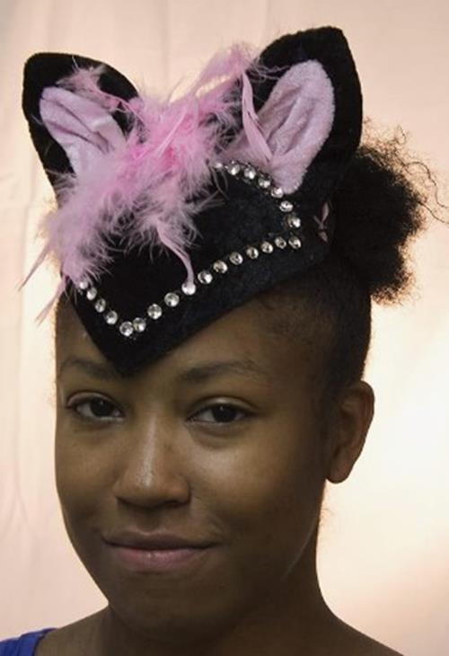 Katzenhut - Schwarz/Pink - Fascinator - Kostümzubehör - Erwachsener Teenager