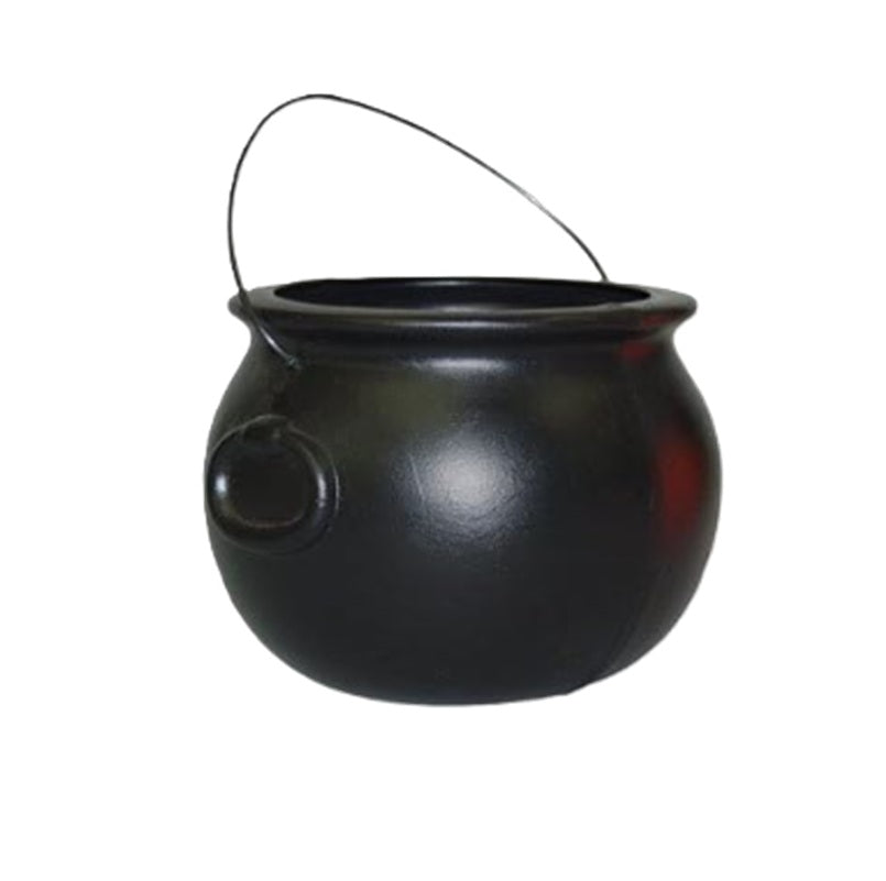 Black Cauldron - Witch - Plastic - Decor - Costume Accessory Prop - 8" Depth