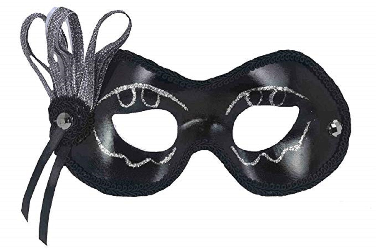 Celebration Half Mask - Mardi Gras - Costume Accessory - Adult - 3 Colors