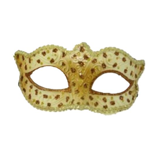 Gold/Brown Big Cat Eye Mask - Leopard - Costume Accessory - One Size