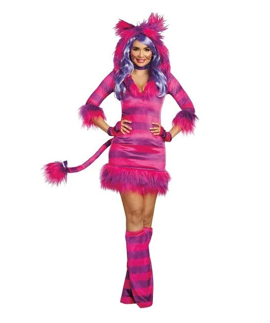 Cheshire Magic Cat - Alice in Wonderland - Costume - Women - 3 Sizes