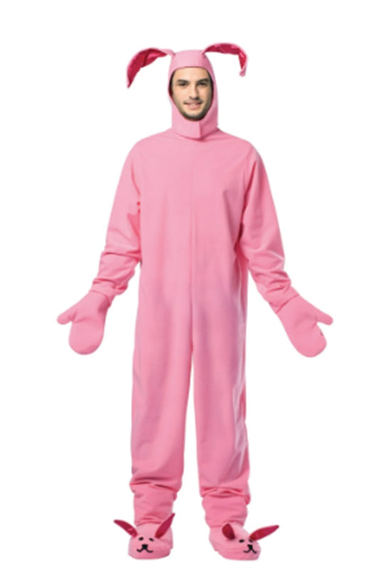 Bunny Pink Nightmare PJs - Christmas Story - Costume - Adult - One Size