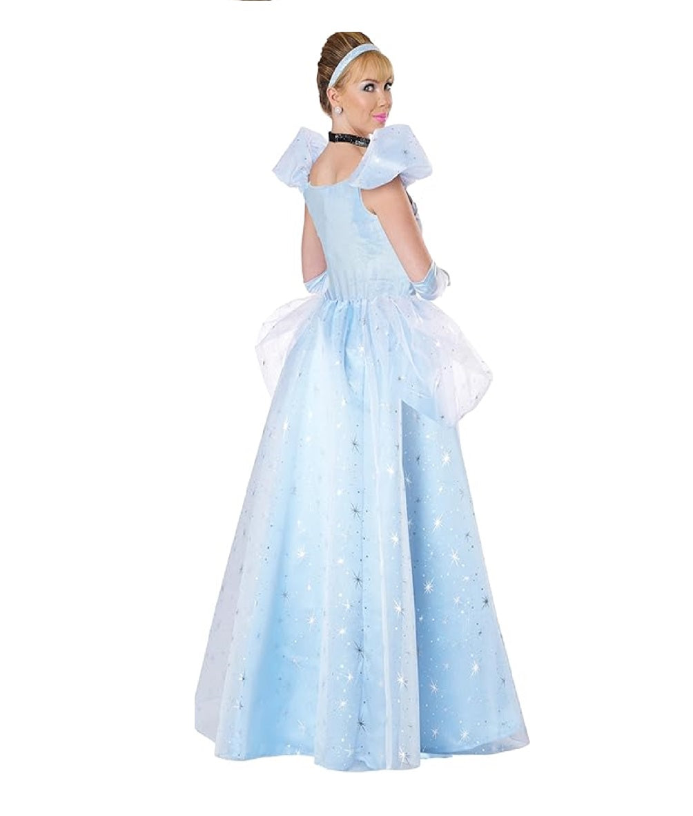 Cinderella Ball Gown - Princess - Blue - Deluxe Costume - Adult - 4 Sizes