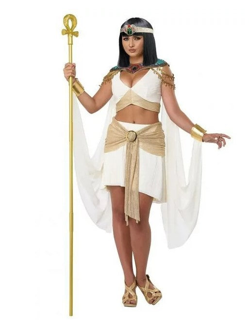 Queen Cleopatra - White/Gold - Egyptian - Costume - Adult - 3 Sizes