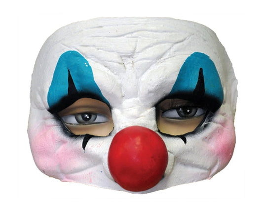 Happy Clown Half Mask - Circus - Horror - Costume Accessory - One Size