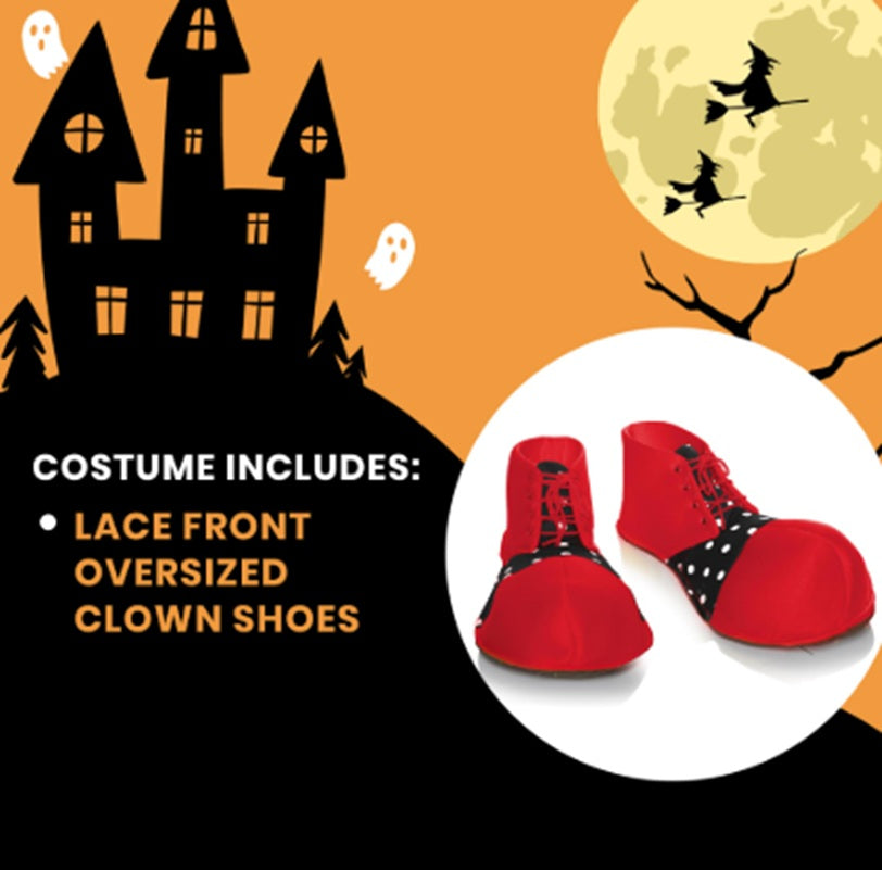 Vinyl Clown Shoes - Costume Accessory - One Size - 2 Colors