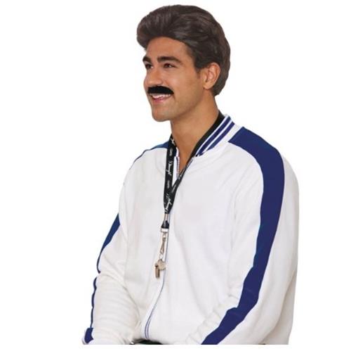 Coach Wig & Moustache Set - Ted Lasso - Costume Accessory - Adult Teen