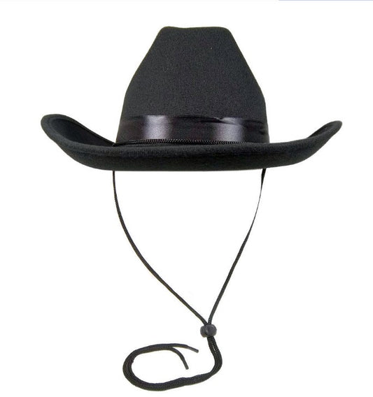 Black Cowboy Cowgirl Hat - Costume Accessory - One Size