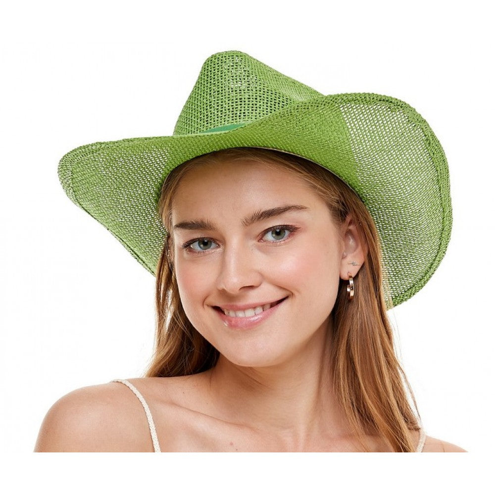 Green Western Hat - Mardi Gras - St Patrick's Day - Costume Accessory - One Size