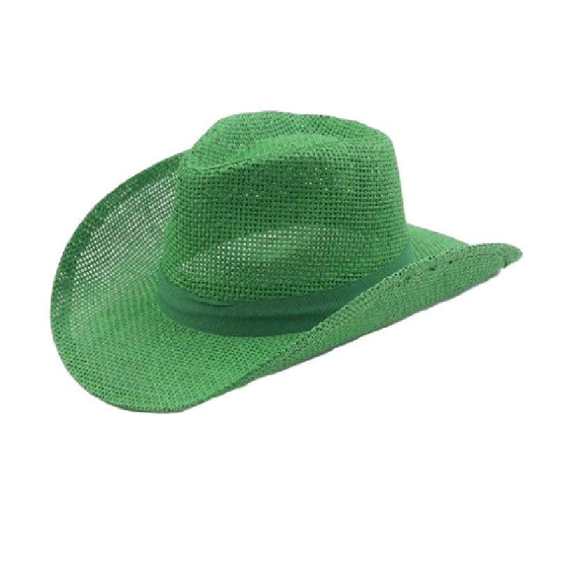 Green Western Hat - Mardi Gras - St Patrick's Day - Costume Accessory - One Size