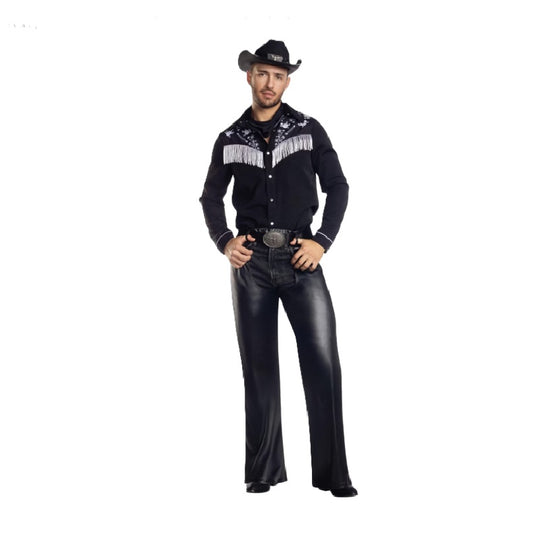 Cowboy Jim - Fringe Shirt - Chaps - Deluxe Costume – Men - Large