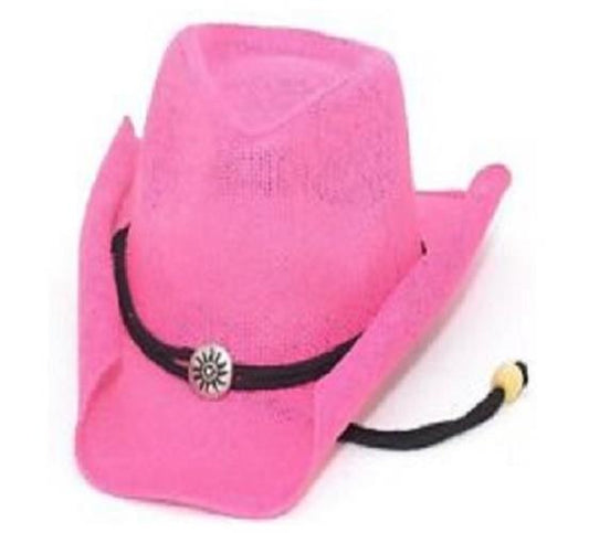 Sombrero de Vaquera - Rosa - Barbie - Accesorio para Disfraz - Adulto L/XL