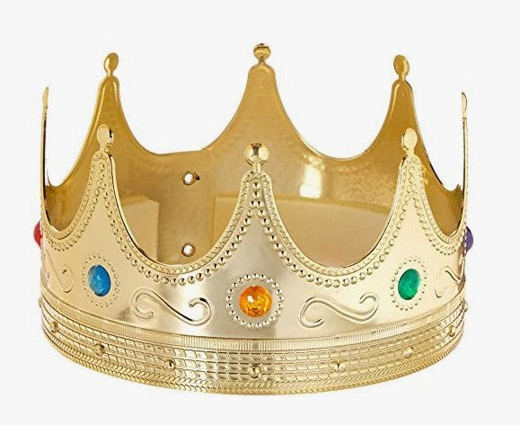 Crown - Faux Jewels - King - Queen - Plastic - Costume Accessory - Adult Teen