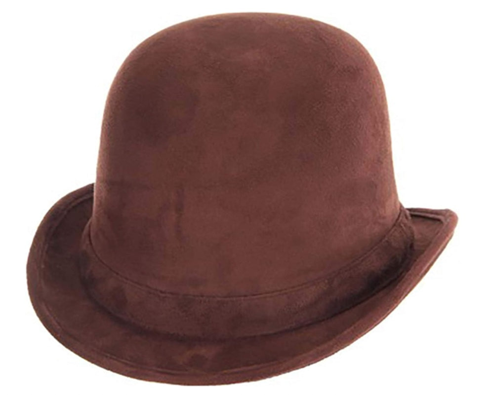 Tall Bowler Derby Hat - Brown - Victorian - Costume Accessory - Adult Teen