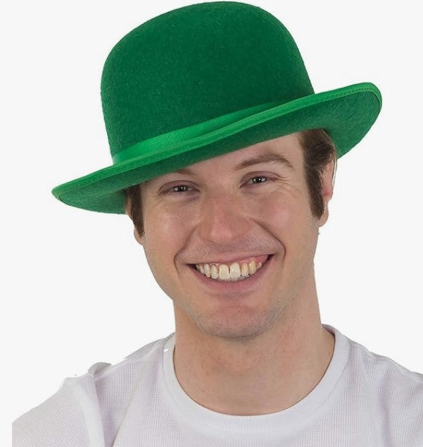 Derby Bowler Hat - Green - St Patrick's Day - Costume Accessory - One Size