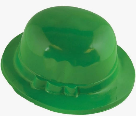 Derby Bowler Hat - Plastic - Green - St Patrick's Day - Costume Accessory