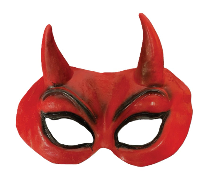 Evil Devil Half Mask - Female Look - Latex - Costume Accessory - One Size