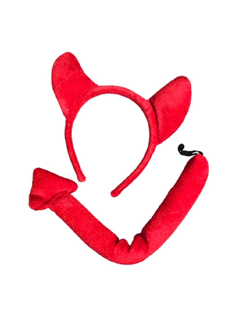 Devil Set - 2 Piece - Red - Costume Accessories - Unisex - One Size