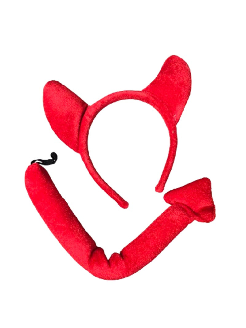 Devil Set - 2 Piece - Red - Costume Accessories - Unisex - One Size