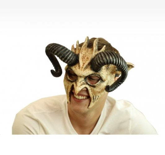 Devil Mask - Horned - Deluxe Costume Accessory - One Size - 2 Colors