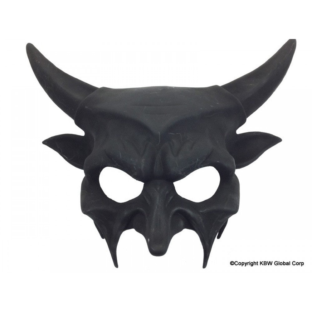 Black Devil Horns Mask - Bull - Demon - Costume Accessory - One Size