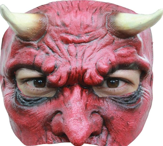 Devil Half Mask - Latex - Costume Accessory - One Size