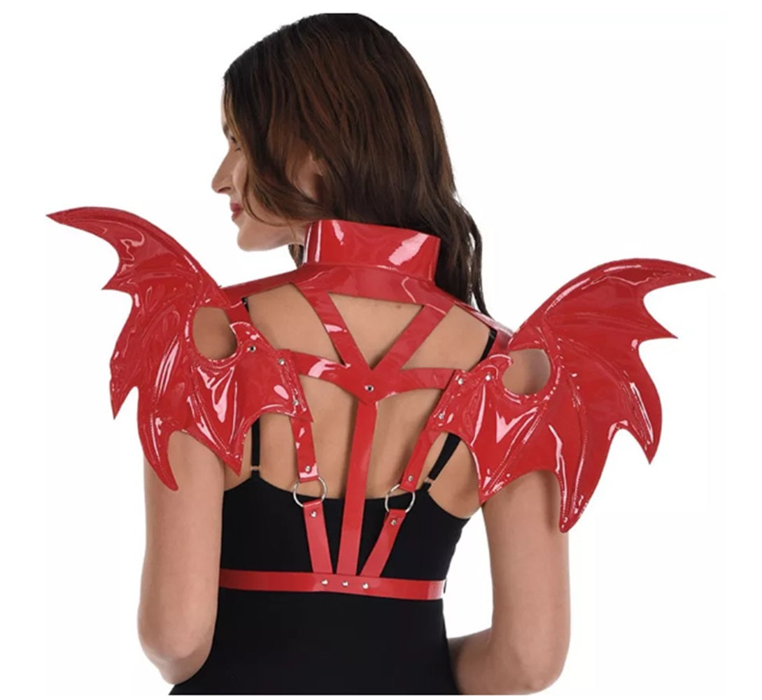 Devil Wings Harness - Vinyl - Costume Accessory - Adult Teen