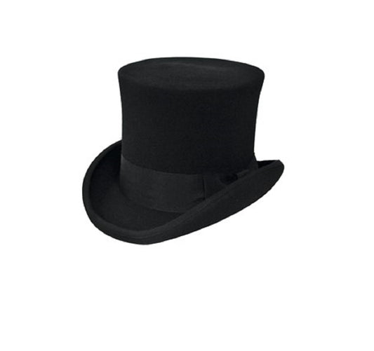 Sombrero de copa Dickens - Negro - Navidad - Accesorio de disfraz - Grande o XL