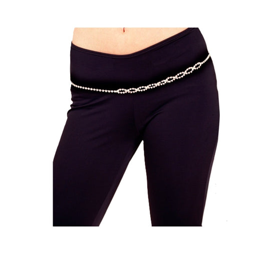 Silver Rhinestone Belt - Disco - 90's - Costume Accessory - One Size