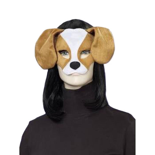 Dog Mask - Brown/White - Costume Accessory - One Size