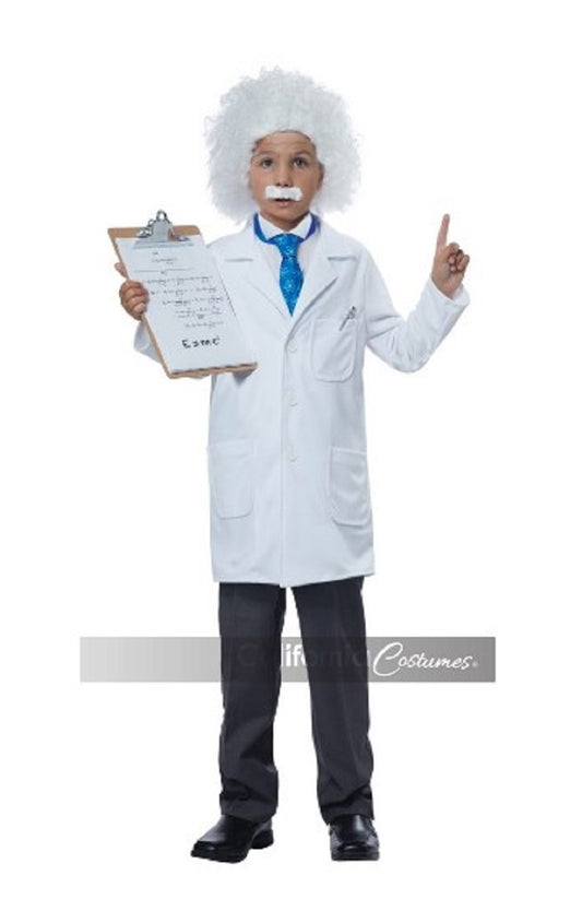 Einstein Scientist White Lab Coat - Physicist - Costume - Child - 2 Sizes