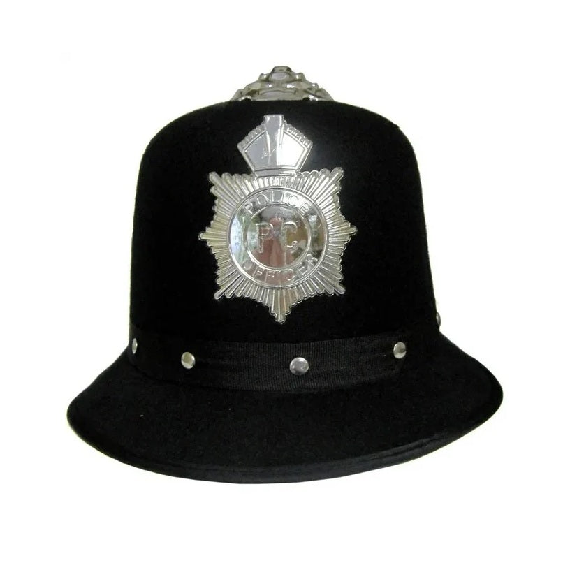 English Bobby Keystone Cop Hat - Studded - Costume Accessory - Smaller Size