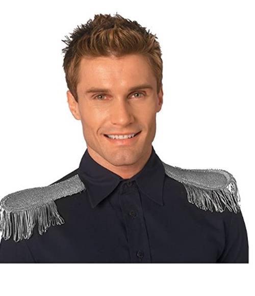 Silver Epaulets - Military - Royalty - Pilot - Costume Accessories