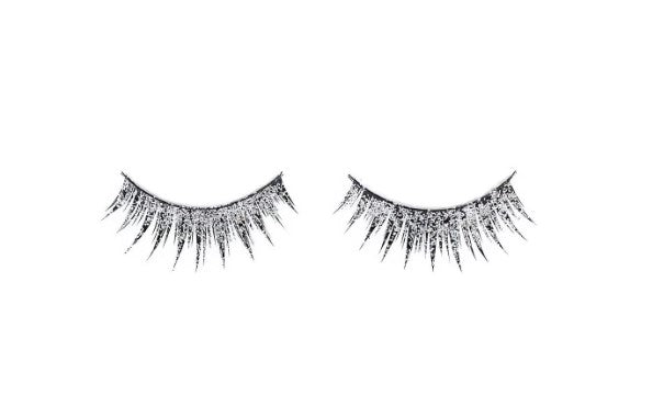 Silver Glitter Eyelashes - Angel - 20's - Costume Accessories - Adult