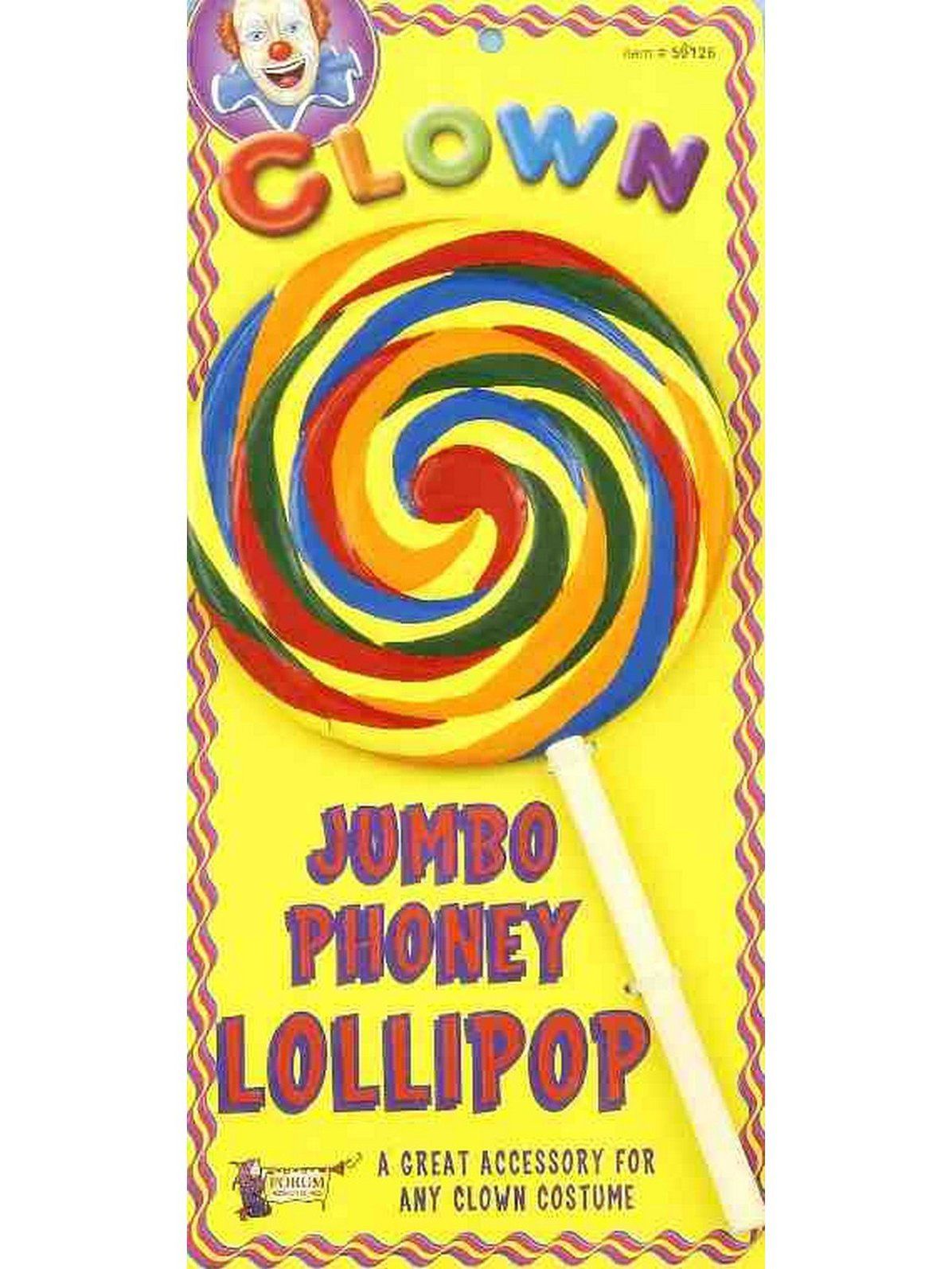 Large Lollipop - Plastic - Munchkin Clown Elf - Costume Accessory