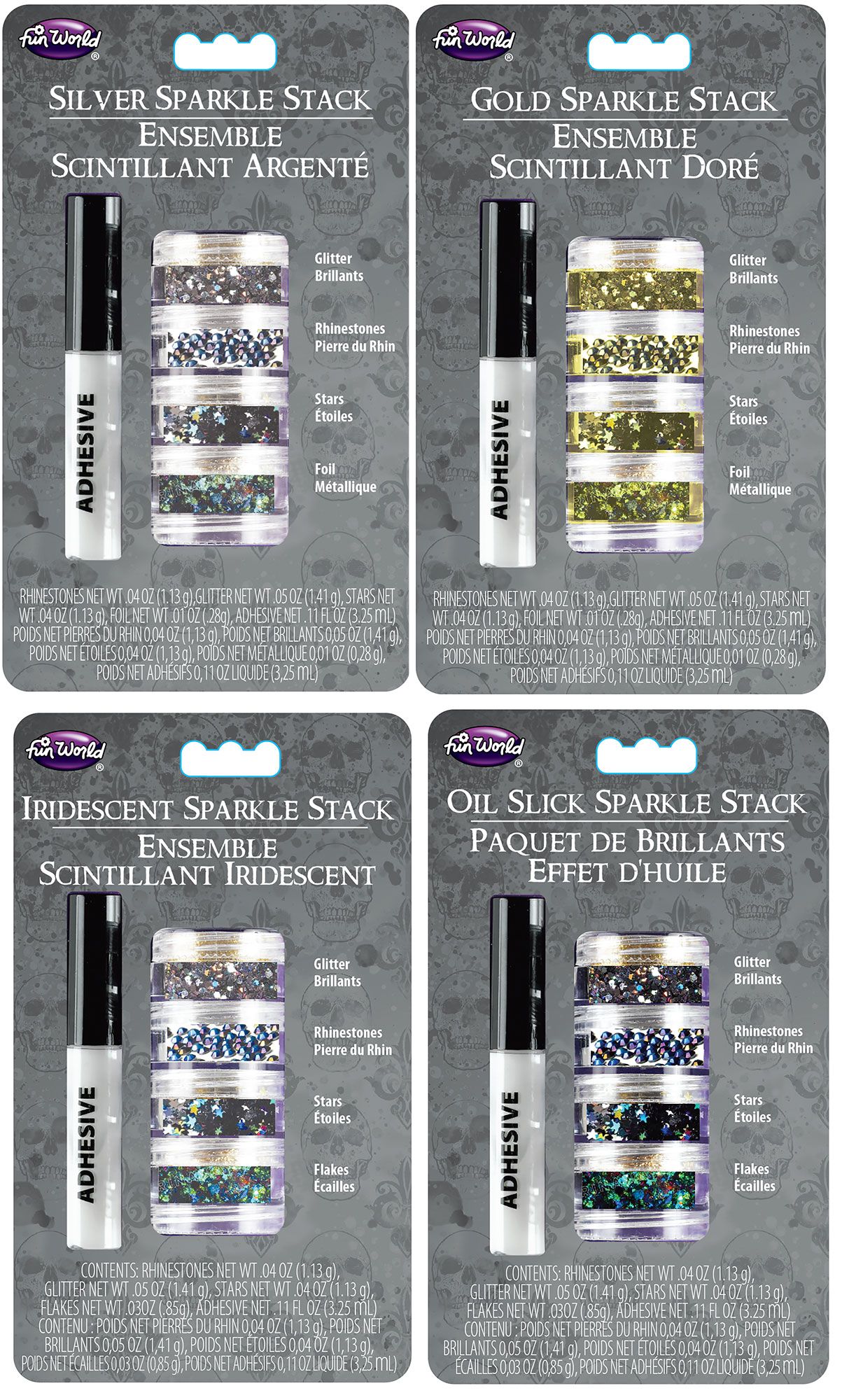 Sparkle Stacks - 4 Pods - Costume Accessories - 4 Colors